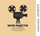 Movie Projector Vector Illustration