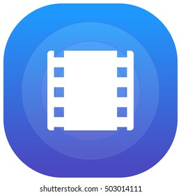 Movie Purple - blue circular UI/UX App Icon / Logo Design