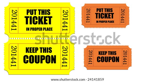 Movie Raffle Tickets Receipt Vector Stock Vector (Royalty Free ...