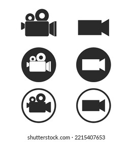 Movie recorder icon vector flat design template