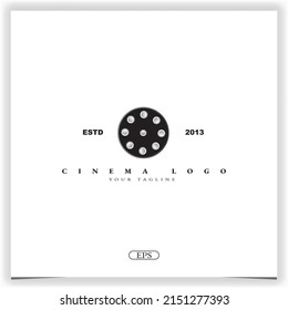Movie reel, cinema, film production logo template Premium Vector logo premium elegant template vector eps 10