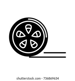 movie reel icon, illustration, vector sign on isolated background