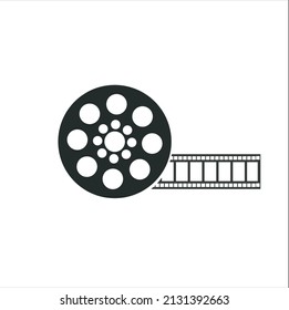 Movie Reel Icon stock illustration. The icon is associated with film reel.