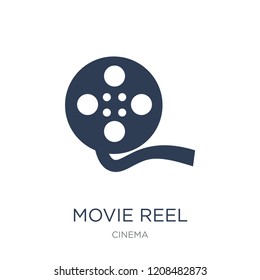 Movie Reel Icon. Trendy Flat Vector Movie Reel Icon On White Background From Cinema Collection, Vector Illustration Can Be Use For Web And Mobile, Eps10