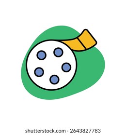 Movie Reel Icon vector stock illustration