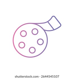 Movie Reel Icon vector stock illustration
