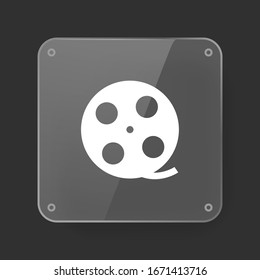 Movie reel icon. Vector symbol