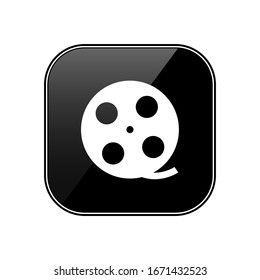 Movie reel icon. Vector symbol