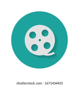 Movie reel icon. Vector symbol