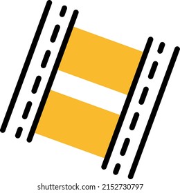 Movie reel, illustration, vector on a white background.