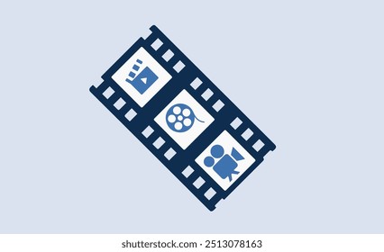 Movie reel motion picture illustration