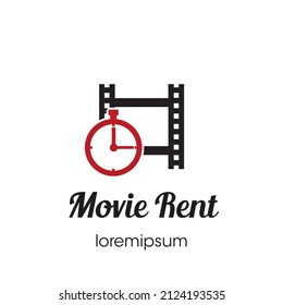 Movie Rent logo symbol or icon template design