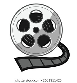 Movie roll, movie roll 2d vector cartoon, Movie roll thater