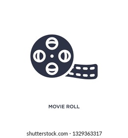 movie roll icon. Simple element illustration from cinema concept. movie roll editable symbol design on white background. Can be use for web and mobile.