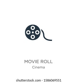 Movie roll icon vector. Trendy flat movie roll icon from cinema collection isolated on white background. Vector illustration can be used for web and mobile graphic design, logo, eps10