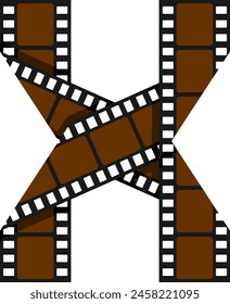 Movie Roll Letter Alphabet Vector Element