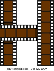 Movie Roll Letter Alphabet Vector Element