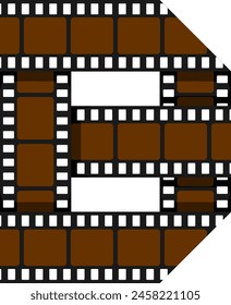 Movie Roll Letter Alphabet Vector Element