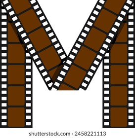 Movie Roll Letter Alphabet Vector Element