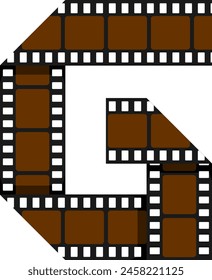 Movie Roll Letter Alphabet Vector Element