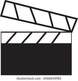 Movie scene cut icon design 