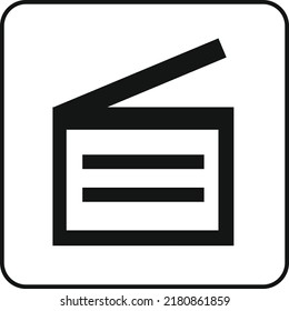 movie scene, movie maker icon in vector format.