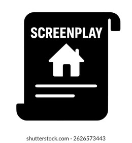 movie script icon on white background vector
Movie vector icon
