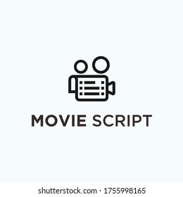 movie script logo. movie icon