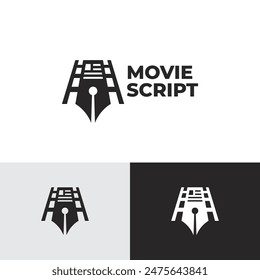 movie script vector logo design