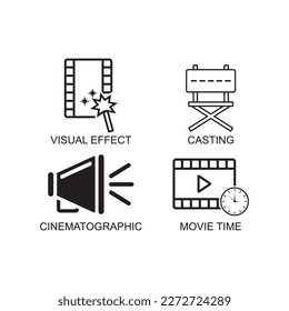 movie set icon , entertainment icon