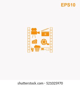 Movie set vector icon