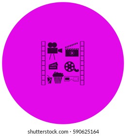 Movie set vector  icon