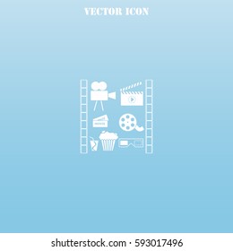 Movie set vector  icon.