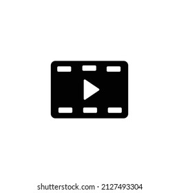 Vector de diseño simple de icono plano de película
