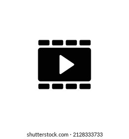 Movie simple flat icon design vector