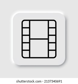 Movie simple icon vector. Flat desing. Neumorphism design.ai