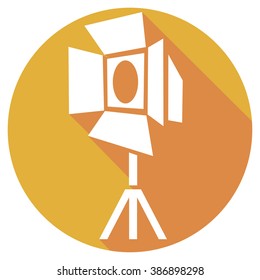 movie spot lights flat icon