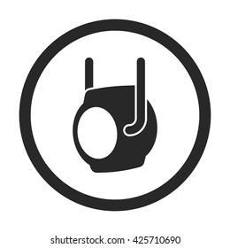 Movie spotlight sign simple icon on  background
