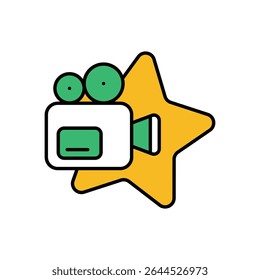 Movie Star Icon vector stock illustration