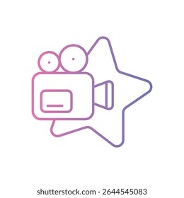 Movie Star Icon vector stock illustration