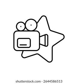Movie Star Icon vector stock illustration