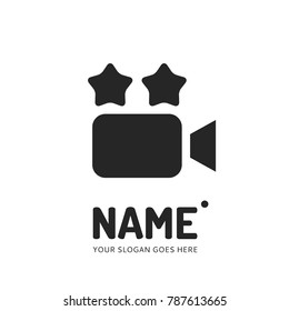 Movie star logotype. Vector logo design. Cinema concept icon.