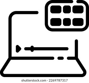 Movie Streaming Icon Vector: An icon vector that represents movie streaming often features a film strip, a TV screen, or a play button symbol. This icon is commonly used to indicate streaming video 