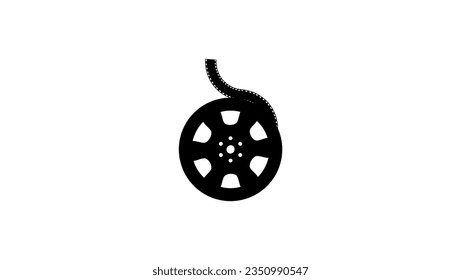 Movie symbol silhouette, High Quality Vector