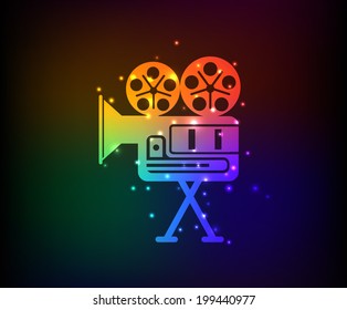 Movie symbol,Rainbow vector