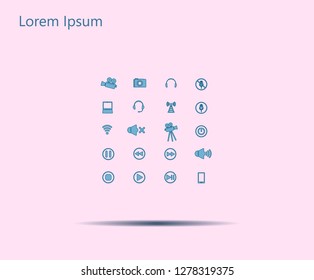 Movie symbols vector set