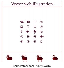 Movie symbols vector set