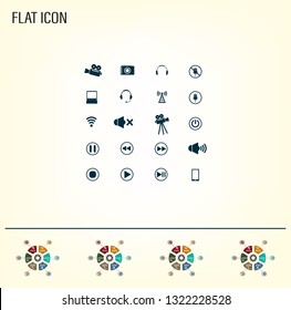 Movie symbols vector set
