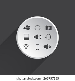 Movie symbols vector set