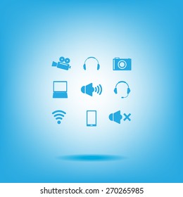 Movie symbols vector set